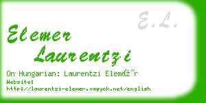 elemer laurentzi business card